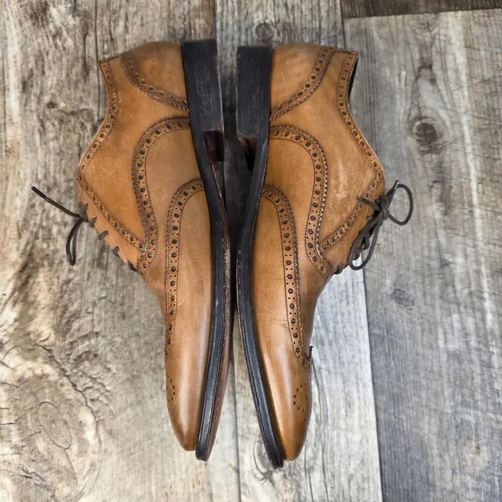 To Boot New York Emil Wingtip Oxford Dress Shoes Size 11 Brown